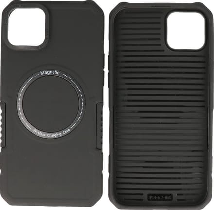 iPhone 14 Plus MagSafe Hoesje - Shockproof Back Cover - Zwart