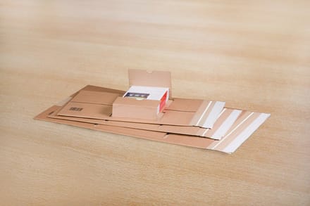Raadhuis wikkelverpakking - 335x275x80mm - A4+ - bruin - 10 stuks