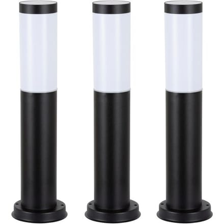 KS Verlichting Lech 3 set 3 stuks Tuinlamp zwart