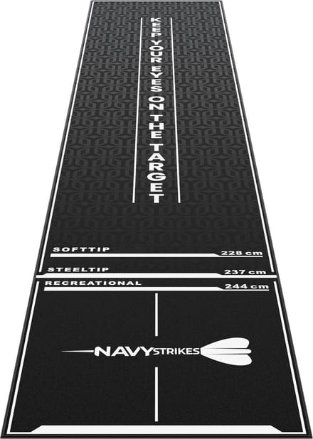 Navy Strikes Dartmat - met Oche - 300 x 60 cm - Antislip