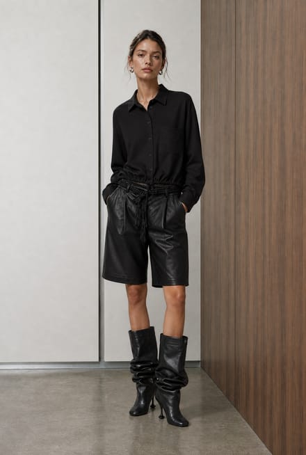 Carmen blouse technical jersey | Black - Black / S
