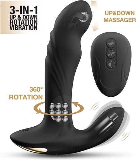 Dorcel - Roterende Prostaat Massager met afstandsbediening MULTI P-JOY - zwart