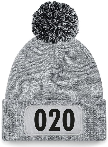 Wintermuts grijs met pompoen - 020 - soBAD. | Unisex | Skimuts | Muts | Kou | met grappige tekst | Winter | Beanie