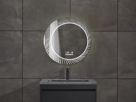 Mawialux LED Badkamerspiegel - Bluetooth en speakers - 60cm - Rond - Verwarming - Touchscreen - Dimbaar - Imelda PLUS