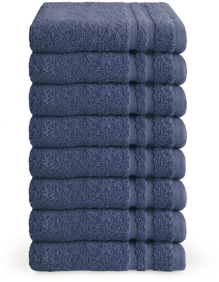 Byrklund gastendoekjes 30x50 - set van 8 - Hotelkwaliteit - Donker Blauw