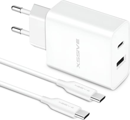Snellader - 1 Meter - Geschikt voor iPhone 15, 16 en Samsung Galaxy - USB-C Adapter met USB C naar USB C Kabel