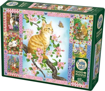 Cobble Hill Legpuzzel Blossoms & Kittens 1000 Stukjes