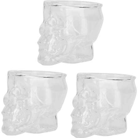 3 STKS 75ML Schedel Vormig Glas Mok Wijnmok Bier Drank Container Halloween Feest Decoratie white