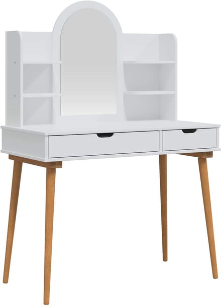 vidaXL - Kaptafelset - FAUSKE - 4 - st - Wit - 100 - x - 50 - x - 143 - cm