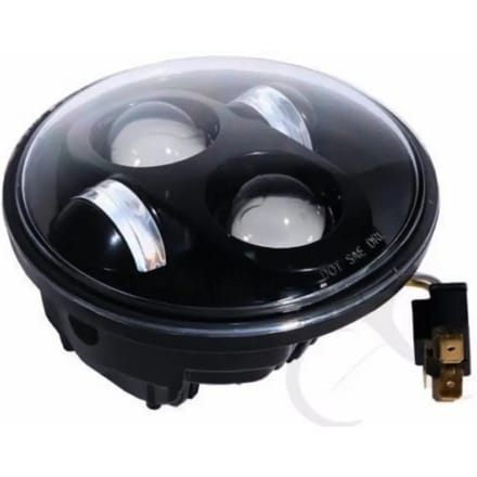 Motorfiets met geleide koplamp Brazoline NIGHT Custom