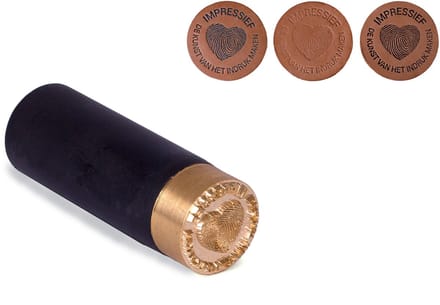 Leerstempel, rond 40mm