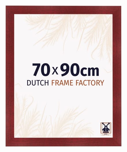 Fotolijst 70x90 cm - MDF - Wijnrood Geveegd - Praag