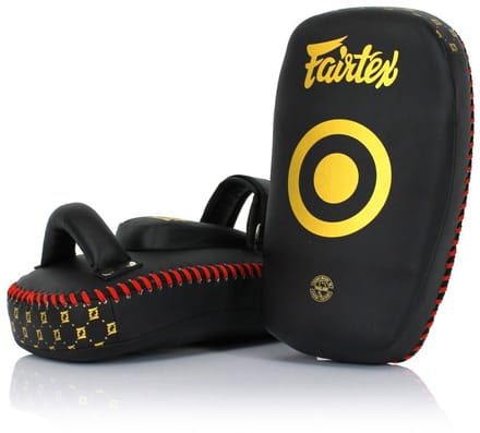 Fairtex KPLC5 Serie - Training Tarcze - Czarno-Złote - Small - Ergonomische Vorm