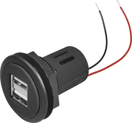 ProCar 2x USB aansluiting voor inbouw montage - 0,15 meter