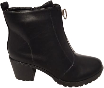 LUCKYSHOES-ENKELLAARSJE-FRONT SIERRITS-BLOKHAK 7CM LEDERLOOK-41