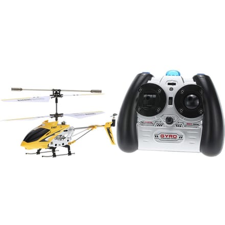 Hélicoptère télécommandé S107G avec phare de recherche Avion télécommandé à hélice à deux étages jaune