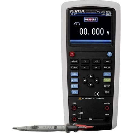 VOLTCRAFT VC STK-3000 Stroomluskalibrator Spanning, Stroomsterkte, Frequentie