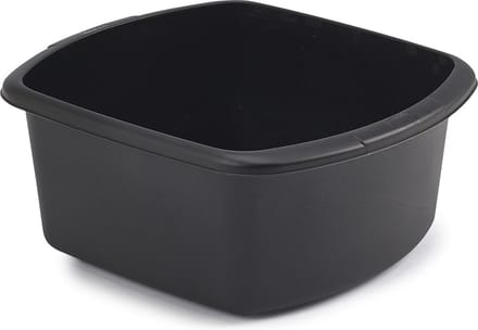 Whitefurze Afwasteil 7 liter zwart - kunststof - 32 x 28 x 13 cm - praktisch formaat
