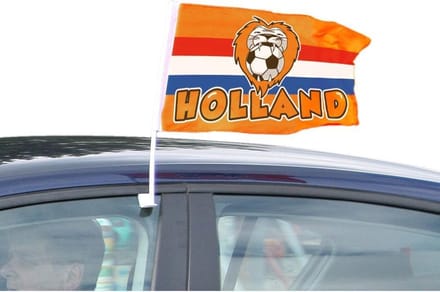 Autovlag rood/wit/blauw Oranje Leeuw