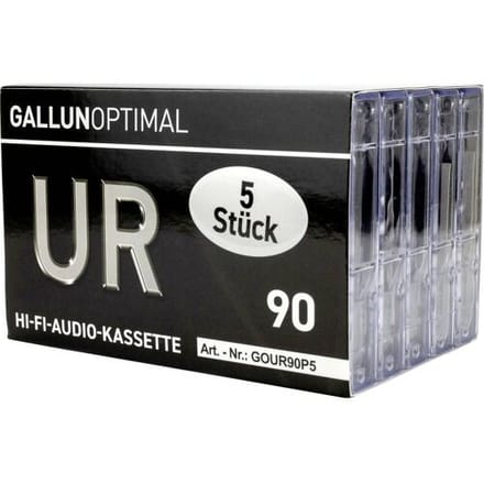GALLUNOPTIMAL UR-90 Cassettebandje 90 min. Set van 5 stuks