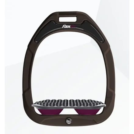 Endurance stijgbeugels Bruin/Grijs/Paars Flex-On Green Composite