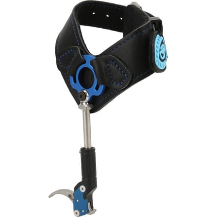 Blauwe Aluminiumlegering Leer Comfortabel Verstelbare Lengte Boog Trekker Polsband Boogschieten Release