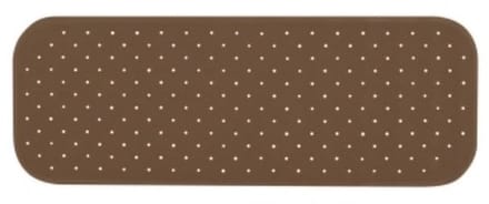 Antislip Douchemat Met Zuignappen - Antibacterieel, Wasbaar, 36 x 97 cm, Bruin