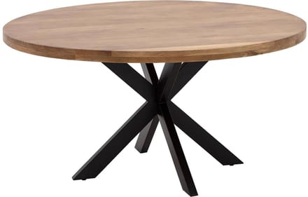 Goossens Lecca Eettafel - Hout - 150 x 76 x 150 cm - Rond - bruin