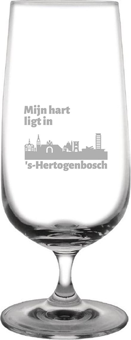 Gegraveerde bierglas op voet 41cl Den Bosch