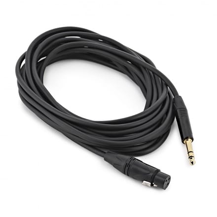 XLR (F) - TRS 6.35mm Jack Pro Cable, 10m