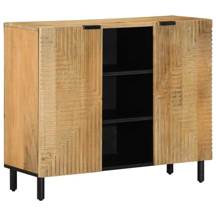 vidaXL - Dressoir - 90x33x75 - cm - massief - mangohout - bruin