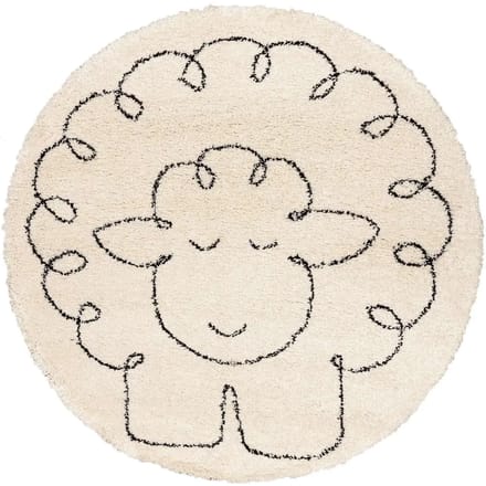 Slaapkamer tapijt Yellow Tipi Fluffy Sheep