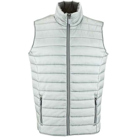 SOLS Heren Wave lichtgewicht bodywarmer (Metaalgrijs)