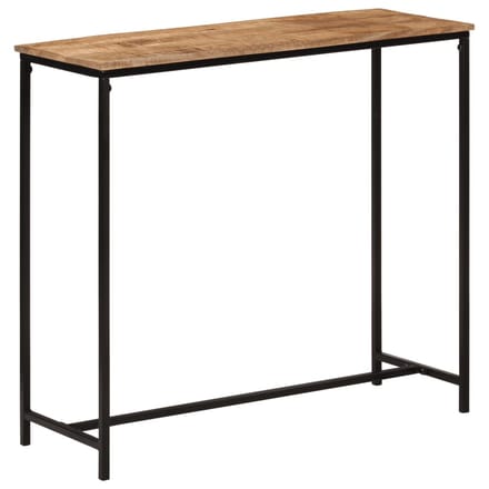 vidaXL - Wandtafel - 80x30x74 - cm - massief - mangohout - en - ijzer