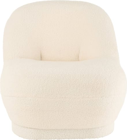 J-Line zetel Teddy Bouclé - velvet - wit