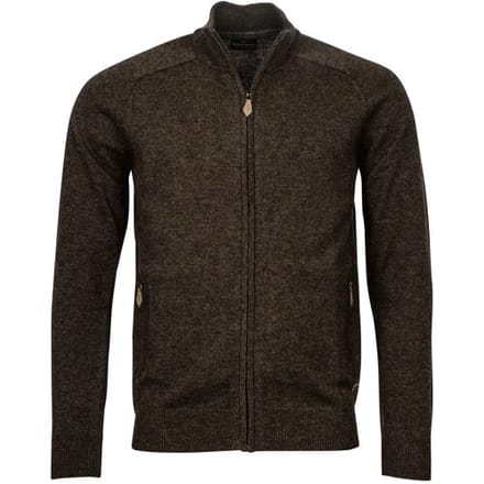Baileys Vest Lambswool Cardigan Zip Single Knit Dark Brown / male