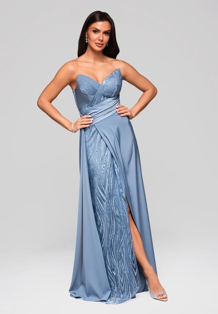 LARICA Jurk - Rits - Jurk Blauw S