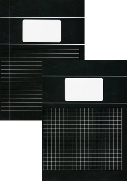Benza - Basic Schriften A4 Lijn en Ruit 10 mm 1 cm - Zwart - 6 stuks