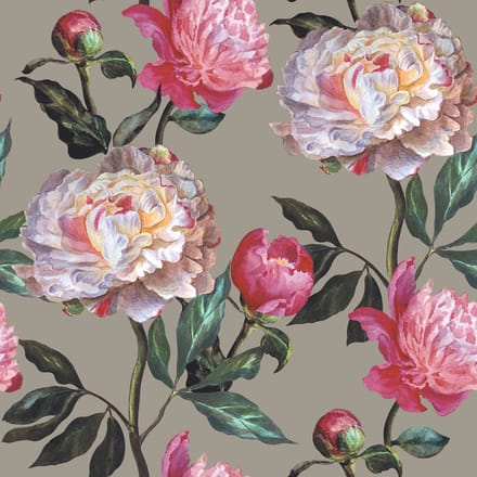 Bloemen behang rose Taupe EE22537
