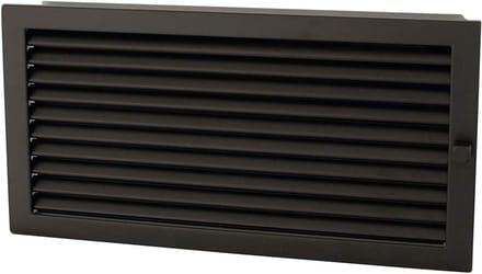 Warmeluchtrooster - Ventilatierooster - Haard Afwerking - Regelbaar - 45x23 cm - Zwart