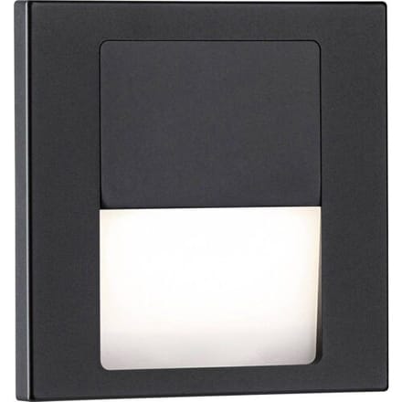 Paulmann 80001 Tsaro eckig 80x36mm Wandinbouwarmatuur LED 1 W Zwart (mat)