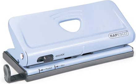 Instelbare 6-gats perforator voor organizer en agenda - 10 vel capaciteit - Poederblauw