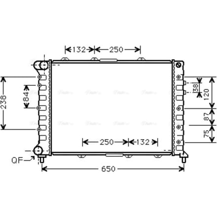 Radiator, motorkoeling AVA COOLING ALA2038