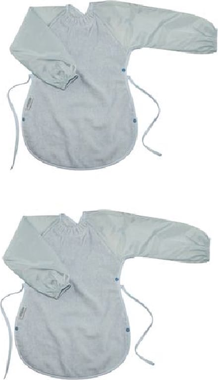 Silly Billyz Towel Messy Eater Bibs Dusty Blue 2 Stuks