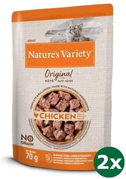 Natures variety original pouch chicken kattenvoer 2x 12x70 gr