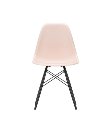 Vitra - DSW Eames Plastic Sidechair - zachtroze RE - esdoorn zwart