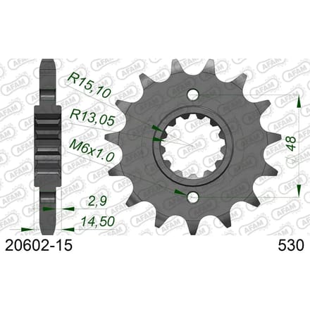 Tandwiel Afam 530 15 dents