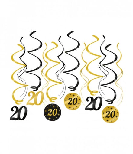 Paperdreams - 6 Swirls Classy Party – 20 jaar