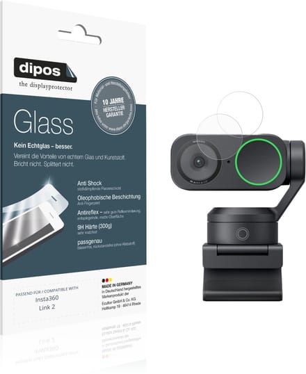 dipos – 2x Matte Pantserfolie geschikt voor Insta360 Link 2 | 9H Screenprotector