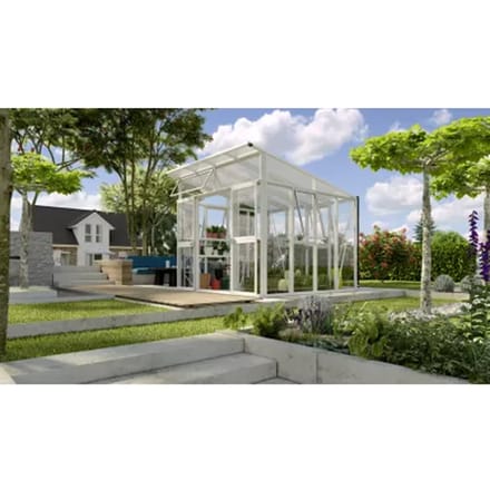 Vitavia Tuinkas Aphrodite 7800 - Veiligheidsglas 3mm En Polycarbonaat 10mm - Wit - 267x295x242cm